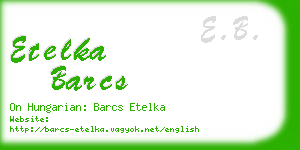 etelka barcs business card